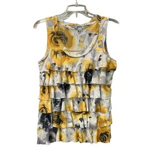 NY Collection Women’s Ruffled Sleeveless Blouse Size Medium